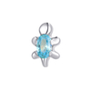 ASTM F136 Titanium Summer Sea Turtle Threadless Top with Shinning 5A Aqua CZ