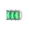 ASTM F136 Titanium Internally Threaded Power Top with Shinning 5A Clear CZ