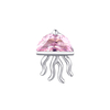 ASTM F136 Titanium Summer Jelly Fish Threadless Top with Shinning 5A Pink CZ
